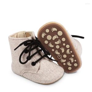 Botas nascidas meninas inverno cor sólida houndstooth impressão tornozelo quente bebê andando sapatos para criança infantil