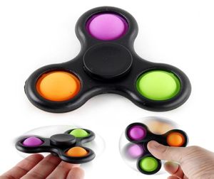 Svart spinnare leksak finger leksaker spinning topp push bubble sensory hand fingertopp spinnare grossist1460554