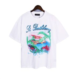 Mens Camisetas Amirs Designer Camiseta Homens Oversized Gráfico Luxo Streetwear Férias de Verão Tops Camiseta Clássico Secagem Rápida Mulheres Na Moda Algodão Branco Preto Rosa Cinza