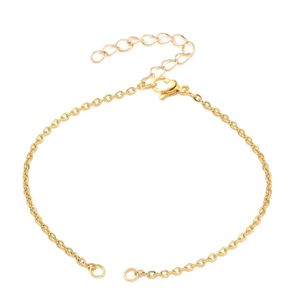 30pcs Regulowany łańcuch kabla ze stali nierdzewnej z homarami i łańcuchem przedłużającym do majsterkowania bransoletki biżuterii wytwarzającej 18 cm 240228
