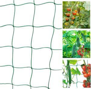 Rede de escalada de plantas, rede de treliça de jardim, rede de escalada de flores para suporte de plantas, crescimento de videira, flores, uvas e frutas