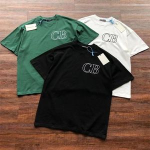新しいCBホロー刺繍Tシャツメンズグリーン黒と白のコルバクストンレディスエクストララージTシャツメンズ衣類240313