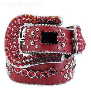 Cintura di design con diamanti donna Bb cintura da uomo con strass fibbia ad ago ampia cintura regolabile in vita decorazione cool jeans cintura di lusso per uomo designer GA05 I4