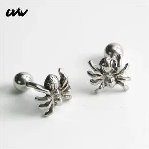 Studörhängen UVW330 2PC Trendy unisex rostfritt stål Animal Spider Ear Helix Plug Piercing Body Jewelry Pendientes Brincos