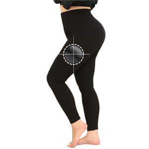 Leggings taglie forti foderati in pile spessi da donna - elasticizzati, spessi, caldi e comodi - lunghezza intera - burrosi, lisci e morbidi 240229