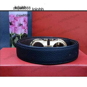 Mooth Leather Belt Luxury Belts Designer for Men for Big Buckle New Lychee Grain 3.3cm Male Chastity Top Feragamos Mens Wholesale 2023 XB6A STCV