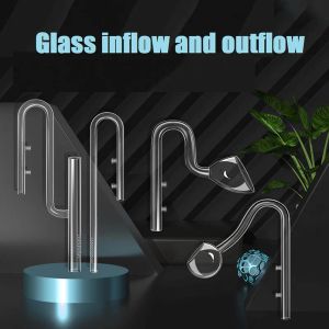 Tillbehör Aquarium Glass Inlet Outlet Skimmer Accessories Lily Pipe U Water Filter Fish Tank Pump Fishbowl EcoFlow Supplies