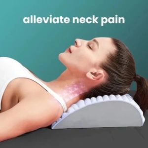 Neck Back Stretcher Pillow Cracker for Lower Pain Relief Adjustable Spine Board Herniated Disc 240304