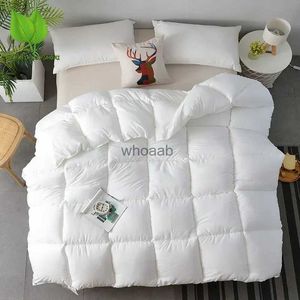 Comforters sätter 100% bomullslätt täcke Vinterfjäder ner täcker väder säng täcken tunna hela säsongen täcke för heta sömnare yq240313