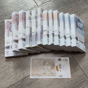 Soldi finti Giocattolo divertente Realistico UK POUND Copia GBP INGLESE BRITANNICO 100 10 NOTE per film Prop Soldi Film Pubblicità Social Media