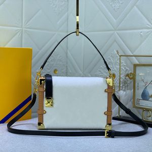 Top-Qualität, Luxus-Designer-Damentasche, Box-Tasche, Handtasche aus echtem Leder, kastenförmige Umhängetasche mit Metallecken, modische Umhängetasche zum Umhängen