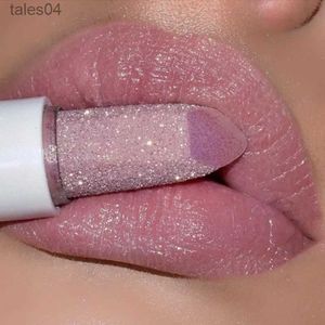 Läppstift glitter matt läppstift temperaturförändring långvarig diamanter läppstift non-stick vattentät röd rosa läpp ton makeup kosmetik 240313