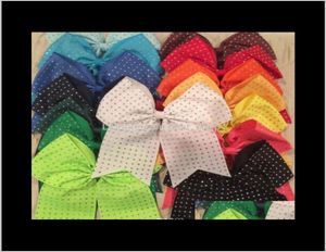 Wsadkowa wstążka niestandardowa butik ręcznie robiony duże 8 -calowe duże nożyce cheerleaderek Hair Akcesoria Grosgrain Cheer Bow with Elastic7996827