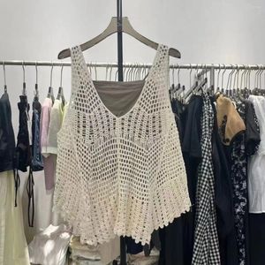 Kvinnors tankar plus storlek Bohemian Camisole övergripande täckning som sommarklänning design utskuren ärmlös västövertopp