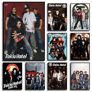 Calligraphy Metal Rock Band Tokiohotel Portrait Music Album Singer Affisch Wall Art Pictures Canvas Måla hemrum Dorm Dekor gåva