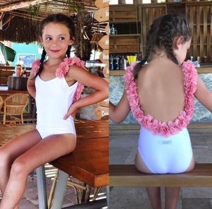 US Kids Baby Girl Floral Backless Swimwear Biquíni Monokini Maiô Maiô 2205308093151