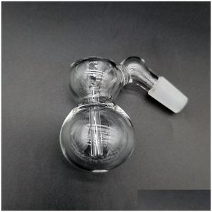 Sigara Boruları Cam Kül Catcher Kase Tornado Harman Bong Dab Teçhizatları 14mm 18mm İki Eklem Boyutu Kabuğu Şekiş Percolator Downstem F DHS6J