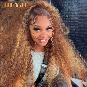 Synthetic Wigs Synthetic Wigs Highlight Wig Hair Lace Wig 13x6 Hair Deep Wave Frontal Wig 13x4 Water Wave Curly Wigs For Women ldd240313