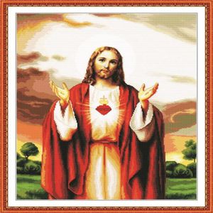 Jesus Christian Madonna Decor Decor malowanie ręcznie robione szwy krzyżowe haft haftowe Zestawy robót igłowych zliczone druk na płótnie DMC 14ct 11222p