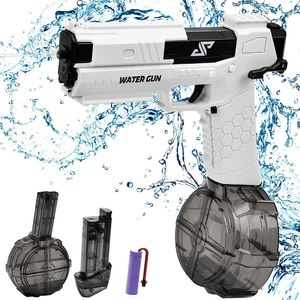 Elektriska vattenpistoler Högkapacitet Automatisk spray Toy Water Guns Pistol för 4-8 år åldrar Olds skjuter upp till 32 fot Summer Pool Party Toys for Kids and Adults