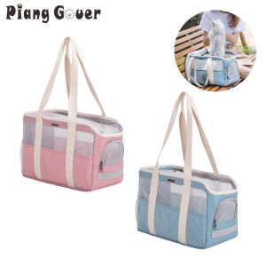 Carriers Fashion Cat Outdoor Handcarrying Small Dog Bag Breathable Pet Carrier Handbag Puppy Kitten Travel Shoulder Bags