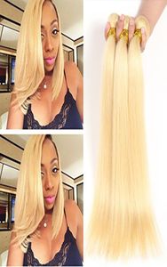 3 Bundles Angebote Farbe 613 Blondes Jungfrau-Haar Seidiges gerades Blondes brasilianisches peruanisches indisches unverarbeitetes Echthaar-Verlängerungsgewebe 4816207