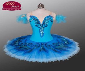 Yetişkin Klasik Bale Tutu Mavi Profesyonel Tutus Kostümleri Mavi Kuş Sahnesi Performans Dancewear4302765