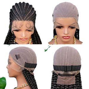 Hot Selling 17-9 Strand Full Lace Fläthuvudskydd Full spetsflätor Wig GG