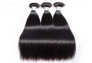 10A Grade Human Hair Bundles 3 Bundles Straight Virgin Hair Extension Indian Peruvian 130 density Virgin Hair9195029