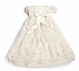 Baby Girls Christening Dress Infant Girls Baptism Gown Lace Applique With Bonnet 3 6 9 15 18 24 month27075555077