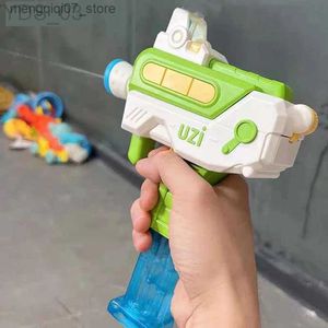 Areia jogar água diversão arma brinquedos criança pistola de água elétrica portátil de alta pressão automática verão praia piscina ao ar livre luta fantasia brinquedos presentes aniversário para crianças