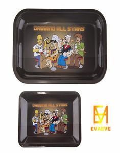 Rolling Tray Dabbing All Stars -brickor med två storlekar för metallpall för rökningstillbehör3505194