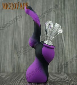 Eyc 10 cores forma de cabaça mini silicone fumaça bubbler dab rig bongos de água e boa qualidade por DHL ship9388347