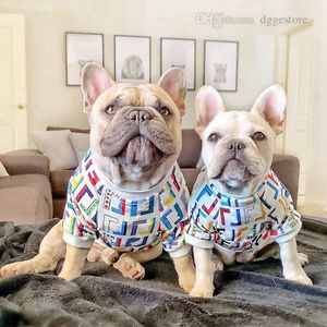 デザイナードッグTシャツファッションブランド犬アパレル昇華クラシックレターペットペット衣服小さい犬フランスのブルドッグヨーク2837