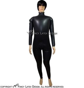 Trajes de catsuit de látex infláveis sexy preto com zíper de ombro e zíper de virilha Bodysuits de borracha geral Zentai Body Suit 01127492443