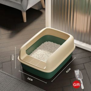 Boxes Kitty Litter Box Small Size Pet Sandbox for Cat AntiSplash Cats Toilet Pet Sandbox Kitten Tray Bedpan Cleaning Cat Supplies