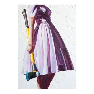Kelly Reemtsen Axe Oil Målning Poster Print Home Decor inramad eller oramat popaper Material3080