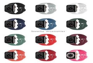 Pulseira à prova d'água de silicone macio para Apple Watch Band 38mm 40mm 41mm 42mm 44mm 45mm 49mm Pulseiras esportivas compatíveis com iWatch Series U8505096