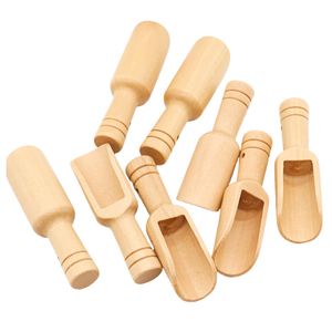 Wooden Scoops Bath Salt Powder Detergent Spoon Candy Laundry Tea Coffee Spoons Kitchen Tool