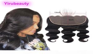 Peruvian Human Hair 13X6 Lace Frontal Part Body Wave Lace Frontal With Baby Hair Thirteen By Six Closure Natural Color8365211