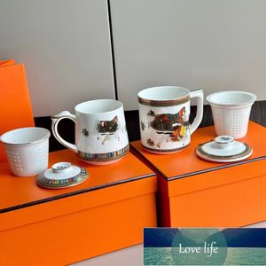 Matu Bone China Tea Leak Cup Ceramic Teas Separation Tea Cup Office Water Cups Mug Quaitly Wholesale