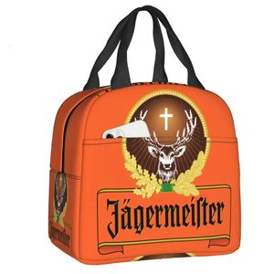 Jagermeister断熱されたランチバッグ学校オフィスの復活可能なサーマルクーラーボックス女性キッズフードコンテナトートバッグ240226