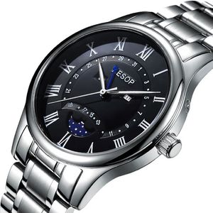 Aesop Luksusowe mężczyzn kwarcowy zegarek chronograf męski zegar ze stali nierdze nierdzewne mężczyzn Waterproof Watch zegar zegarowy mężczyzna Mężczyźni MASCULINO2769