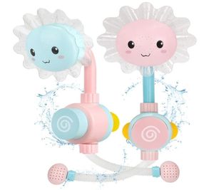 Baby Sunflower Bath Toy Bathtub Showers Bathing spouts Suckers Folding Spray Faucet Play Bathroom Sun Flower Water Toys Y2003234346714