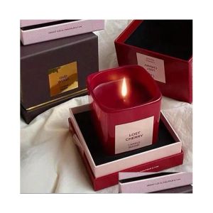  Candles Top Quality Incense Scented Per Lost Cherry Fabous Vanille Oud Wood Soleil Blanc Candle Bougie Par London Long Smell Wax Dro Dhay8