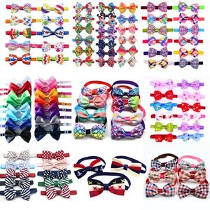 Dog Apparel 100PCS Choose Styles Pet Puppy Cat Bow Ties Adjustable Grooming Accessories Bowties For Small Dogs Product219q