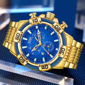 Temeite Watch Relogio Masculino Business Luxury Gold Quartz 아날로그 남성 스포츠 남자 방수 군용 남성 손목 시계