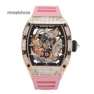 RichardMiler Watches Automatic Winding SPORT VERSION Wristwatch Rm5703 Original Diamond Rose Gold Crystal Dragon Limited Edition Leisure Sports Mac W JI9Q