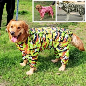 Yağmurluklar yağmur köpek kıyafetleri su geçirmez panço tulum tulum ceket cape için büyük büyük kapşonlu s ceket evcil hayvan takımları