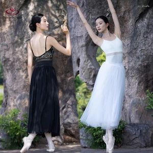 Sahne Giyim Bale Uygulama Takım İşlemeli içi boş askı Yetişkin Kadın Yoga Çin Dans Vücudu Eğitim